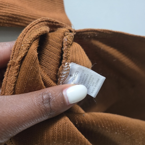 Windsor Brown Mock Neck Long Sleeve Bodycon Dress - Picture 7 of 9